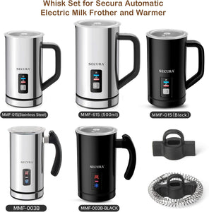 Secura Electric Milk Frother and Warmer Replacement Whisk Set