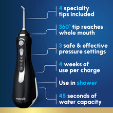 Load image into Gallery viewer, Waterpik Cordless Advanced 2.0 Water Flosser For Teeth, Gums, Braces, Dental Care With Travel Bag and 4 Tips, ADA Accepted, Rechargeable, Portable, and Waterproof, White WP-580, Packaging May Vary
