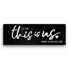 Load image into Gallery viewer, This Is Us Personalized 9x27 Canvas