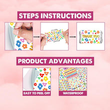 Load image into Gallery viewer, 120 Pcs Thank You Mini Candy Bar Wrappers Rainbow Circle Flower Dot Ch