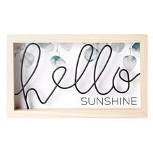 Load image into Gallery viewer, Mainstays Indoor Black Metal Wire Hello Sunshine Farmhouse Tabletop Si