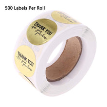 Load image into Gallery viewer, JZROCKER 500 Pieces/Roll Thank You for Your Purchase Stickers Round Gr