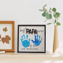 Load image into Gallery viewer, siubich Custom Best Dad Ever Hands Down Sign Plaque Personalized Fathe