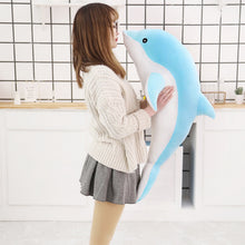 Load image into Gallery viewer, Plush Dolphin Pillow Toy, 11.8 Inches Marine Animal Stuffed Doll for K