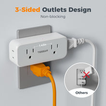 Load image into Gallery viewer, Surge Protector Outlet Extender, TESSAN Multi Plug Splitter with 4 Electrical Outlets 3 USB Ports(1 USB C), Multiple Plug Mini Wall Expander for Home Bathroom Office Dorm Room Essentials