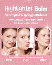 Load image into Gallery viewer, KAHI Kisstin Pink Face Balm Moisturizer Lip and Check Stick + Face Highlighters &amp; Luminizers | Nourishing Miracle Balm Korean Lip Moisturizer Cheek Blush Pink Makeup Highlighter Stick (0.30 fl oz, EA)
