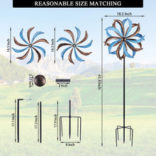 Load image into Gallery viewer, WONDER GARDEN Wind Spinners Outdoor - 2 Pack Small Metal Flamingo Wind Spinner Windmill, Wind Sculpture for Yard Patio Lawn Decor