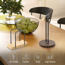 Load image into Gallery viewer, Napkin Holder for Table - Modern Black Napkin Dispenser, Bamboo and Iron Design, Non-Slip, Suitable for Kitchen, Dining, Farmhouse, Cocktail, Picnic, Bar, Outdoor Use - Holds Paper Napkins, Mail, Bill
