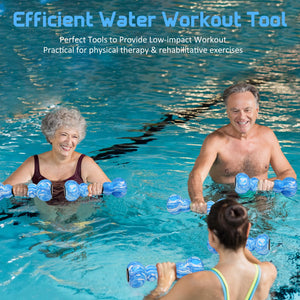 Water Dumbbells, 2PCS Aquatic Exercise Dumbbells, EVA Foam Water Weights for Adults Women Water Workouts Tools for Youth