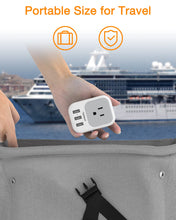 Load image into Gallery viewer, USB Charger Block, TESSAN Wall Plug Adapter with Electrical 4 Box Splitter 3 USB Wall Charger Ports, Multi Plug Outlet Extender Charging for Cruise, Travel, Office, Dorm Essentials