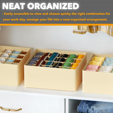 Load image into Gallery viewer, SpaceAid Drawer Organizer Clothes, 12 Pack Dresser Organizer Bins for Nursery, Closet Organization and Storage Dividers for Clothing, Baby Clothes, Underwears, Socks (Black)
