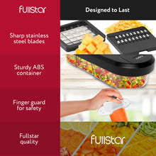 Load image into Gallery viewer, Fullstar Vegetable Chopper, Mandoline Slicer - Cheese Grater, Food Chopper with Container, Kitchen Gadgets, Home Essentials (6-in-1, White/Black)