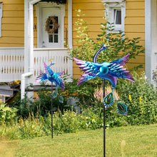 Load image into Gallery viewer, WONDER GARDEN Wind Spinners Outdoor - 2 Pack Small Metal Flamingo Wind Spinner Windmill, Wind Sculpture for Yard Patio Lawn Decor
