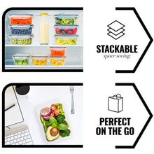Load image into Gallery viewer, 50-Piece Plastic Food Storage Containers with Lids (24 Containers &amp; 24 Lids) - Leakproof, BPA-Free, Meal Prep Containers, Reusable Lunch Storage Set for Kitchen Organization (Pack of 50)