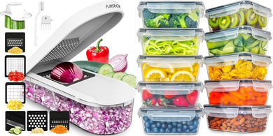 fullstar Bundle: Compact Chopper and 20pc Food Containers
