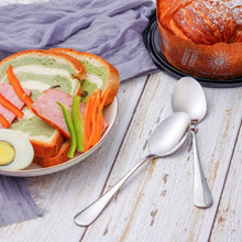 Load image into Gallery viewer, Dinner Forks and Teaspoons Bundle,16 Pcs 8&quot; Food Grade Stainless Steel Silverware Forks &amp; 16 Pcs 6.7&quot; Stainless Steel Spoons,Mirror Finish &amp; Dishwasher Safe,Use for Home,Kitchen or Restaurant