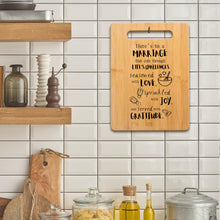 Load image into Gallery viewer, Housewarming Gifts for New Home - Bamboo Cutting Board with Engraved Message - New Home Essentials for Homeowners, Couples, Friends, or Family - Decorative Kitchen Gift Board, 12&quot; x 8&quot;