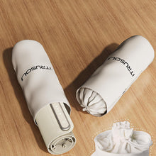 Load image into Gallery viewer, White Canvas Cylindrical Storage Bag for Electric Warming Tray