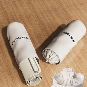 White Canvas Cylindrical Storage Bag for Electric Warming Tray