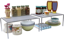 Load image into Gallery viewer, Expandable Cabinet Shelf Organizer for Kitchen Cabinet and Counter, Grey