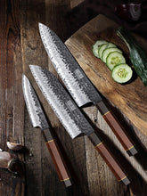 Load image into Gallery viewer, 9 Inch Kiritsuke Chef Knife, Japanese Hand Forged 9 Layers 10Cr15CoMoV High Carbon Steel Kitchen Knife, Professional Chef&#39;s Knife with Ergonomic Rosewood Handle