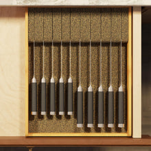 Load image into Gallery viewer, SpaceAid Large Knife Drawer Organizer Bamboo Insert Dock, Kitchen Steak Knives Holder Organizers Block for Drawer in Storage Organization (Large)