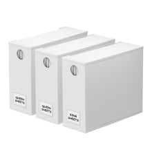 Load image into Gallery viewer, SpaceAid 8 Pack Bed Sheet Organizers and Storage, Foldable Sheet Organizer for Linen Closet, Sheets Set Folder Keeper with Window XL (Queen &amp; King Size) Bedding Container (Beige, 8 Pack)