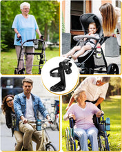 Load image into Gallery viewer, Pack of 2 Stroller Cup Holder, Universal Drink Bottle Holders for Trolleys,Wheelchair, Walker,Bicycle,Bike
