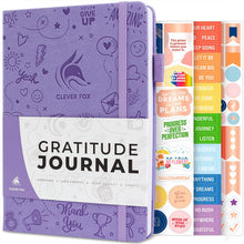 Load image into Gallery viewer, Clever Fox Gratitude Journal – Happiness, Positivity &amp; Affirmation Daily Journal – Inspirational Daily Notebook – 3 Months, A5 (Aquamarine)