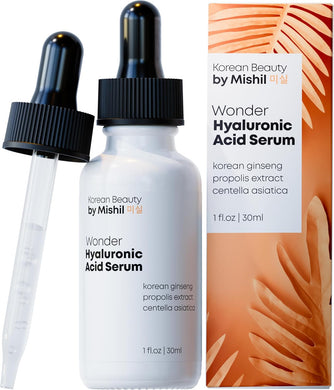 Hyaluronic Acid Serum for Face - Mixed High Molecular Weight Hyaluronic Acid - 98% Natural & 31% Organic K Beauty 1oz