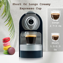 Load image into Gallery viewer, Mixpresso Black Espresso Coffee Machine – Compact 1400W Single Serve Coffee Maker Compatible with Nespresso OriginalLine Capsules, One-Touch Operation, 19-Bar Italian Pump, 27oz Water Tank