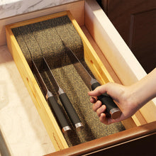 Load image into Gallery viewer, SpaceAid Knife Drawer Organizer Bamboo Insert Dock, Kitchen Steak Knives Holder Organizers Block for Drawer in Storage Organization (Small)