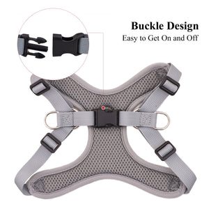 Adjustable Dog Harness Vest and Leash Set for Small, Medium Dogs No Pull, Step in Escape Proof Reflective Easy Walk Puppy Harness, Black, S (Comes with A Measuring Tape)