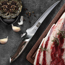 Load image into Gallery viewer, Fillet Knife 7 Inch, Super Sharp Boning Knife in High Carbon Stainless Steel, Professional Japanese Fish Knives for Meat Poultry Cutting
