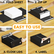 Load image into Gallery viewer, SpaceAid 8 Pack Bed Sheet Organizers and Storage, Foldable Sheet Organizer for Linen Closet, Sheets Set Folder Keeper with Window XL (Queen &amp; King Size) Bedding Container (Beige, 8 Pack)