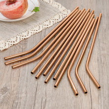 Load image into Gallery viewer, 20 Pack Reusable Stainless Steel Metal Straws,10.5&quot; &amp; 8.5&quot; Reusable Drinking Straws with 20 Silicone Tips 5 Straw Brushes 1 Travel Case,Eco Friendly Extra Long Metal Straw Fit for 20 24 30 oz Tumbler