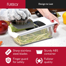 Load image into Gallery viewer, Mandoline Slicer for Kitchen, Fruit Cutter, Cheese Grater, Cucumber Slicer, Food Cutter &amp; Kitchen Gadgets (3 in 1, White)