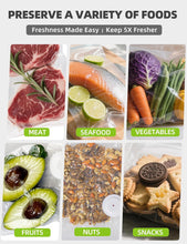 Load image into Gallery viewer, Vacuum Sealer Bags, Reusable Vacuum Zipper Bag, BPA Free Heavy Duty Vacuum Storage Bag for Food, Large Size 15 Bags