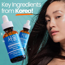 Load image into Gallery viewer, SeoulCeuticals Korean Hyaluronic Acid Serum For Face - High Molecular Weight &amp; Low Molecular Weight Hyaluronic Acid - Centella Serum + Propolis. 1oz