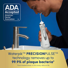 Load image into Gallery viewer, Waterpik Cordless Advanced 2.0 Water Flosser For Teeth, Gums, Braces, Dental Care With Travel Bag and 4 Tips, ADA Accepted, Rechargeable, Portable, and Waterproof, White WP-580, Packaging May Vary