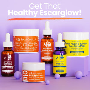 SeoulCeuticals Korean 5% Niacinamide + Snail Mucin 97.5% Essence Serum + Hyaluronic Acid, Cruelty Free Korean Skin Care, Natural & Organic Anti Aging Face Serum for Dull Skin, K Beauty 1oz