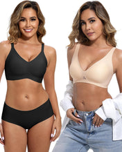 Load image into Gallery viewer, Seamless Full Coverage Bras with 53 Air Vents&amp; Women Deep V Bra Push Up Wireless