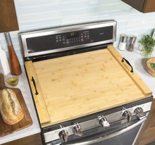 Load image into Gallery viewer, Noodle Board Stove Cover with Handles for Electric, Gas Stove Top (Acacia Wood)