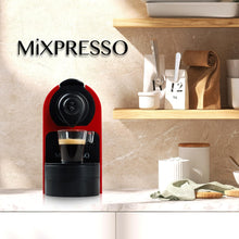 Load image into Gallery viewer, Mixpresso Black Espresso Coffee Machine – Compact 1400W Single Serve Coffee Maker Compatible with Nespresso OriginalLine Capsules, One-Touch Operation, 19-Bar Italian Pump, 27oz Water Tank