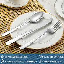 Load image into Gallery viewer, 16 Piece Dinner Forks Set, Food Grade Extra-Fine Stainless Steel Dessert Salad Forks Silverware, Metal Forks for Home Kitchen Restaurant Hotel, 8 Inches, Mirror Finish &amp; Dishwasher Safe