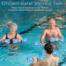 Load image into Gallery viewer, 2PACK Aquatic Exercise Dumbbells, EVA Foam Barbells, Water Weights for Pool Exercise, Water Dumbbells for Men Women Water Workouts, Swimming Training
