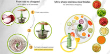 Load image into Gallery viewer, Brieftons Express Manual Food Chopper: 6.8-Cup, Hand Chopper Vegetable Cutter to Chop Veggies, Fruits, Herbs, Garlic Onion Chopper for Salsa, Salad, Pesto, Hummus, Guacamole, Coleslaw, Indian Cooking