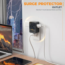Load image into Gallery viewer, USB C Charger Block 20W PD, TESSAN 4 USB Wall Charger Fast Charging with 3 Outlet Extender Surge Protector, 3 Side Multi Port Adapter, Electric Multiple Outlet Plug for Home Office Dorm Room
