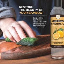 Load image into Gallery viewer, Wood Conditioner Oil to Restore Wood Cutting Boards - Food Grade Mineral Oil 12oz - Board Care, Protect &amp; Refresh Wood, Bamboo, and Cutting Boards and Utensils