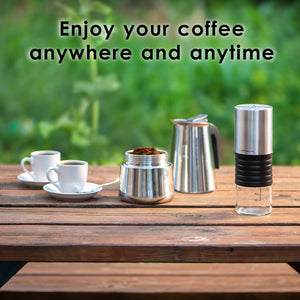 Mixpresso 9 Cup Greca Stovetop Espresso Maker 450ml/15oz, Moka Pot with Coffee Percolator Design, Stainless Steel Stove Top Coffee Maker for Camping or Home Use, Italian Coffee Maker Stovetop